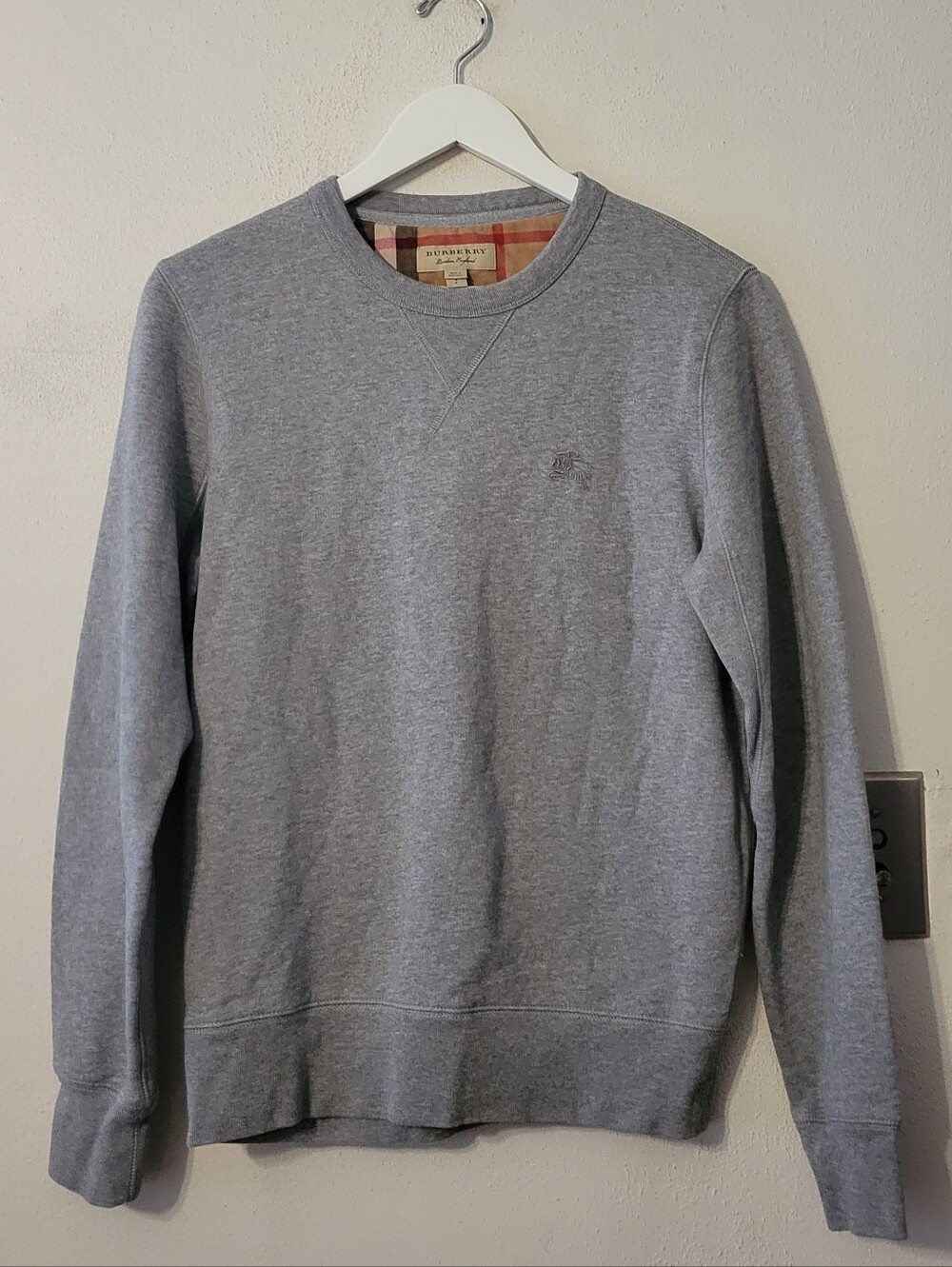 Burberry London Embroidered Logo Sweatshirt - grey
